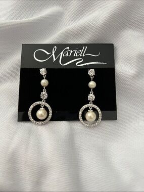 Silver Pearl Drop Earrings